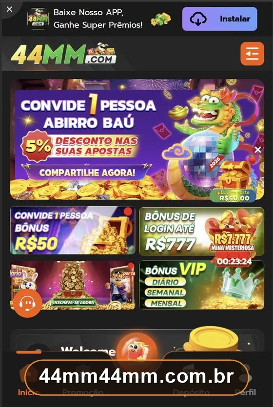 Tela real do App Oficial 44MM